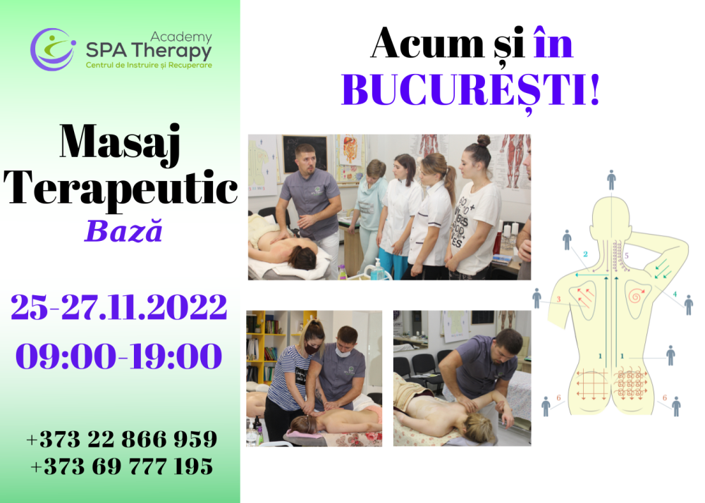 CURS de Masaj Terapeutic de bază - Bucuresti